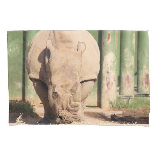 Housse D'oreillers Rhino blanc (devant)