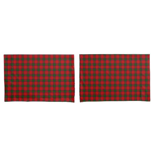 Housse D'oreillers Robertson tartson rouge vert plaid (devant-Set)