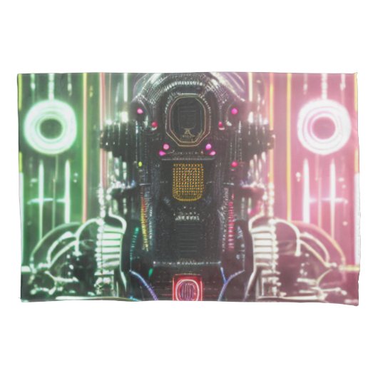 Housse D'oreillers Robot 1 coussin standard blanc (devant)