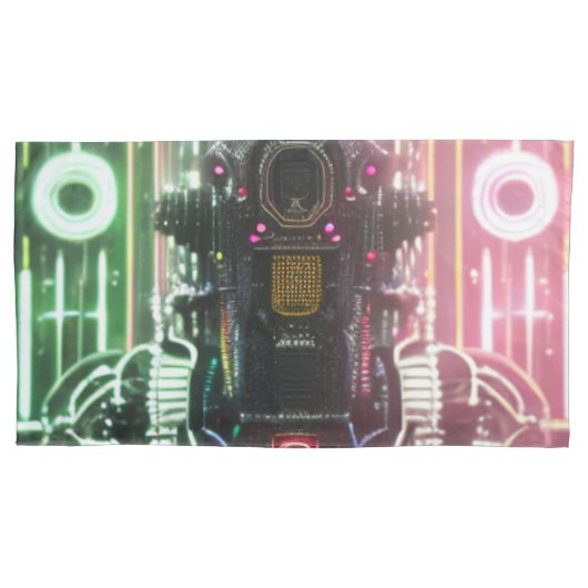 Housse D'oreillers Robot 1 tonneau gris (devant)