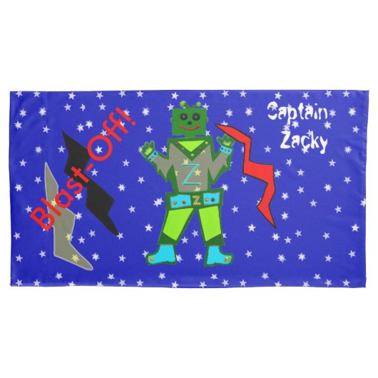 Housse D'oreillers Robot Boy Spaceshies Enfants King Coussin Coques (devant-gauche)