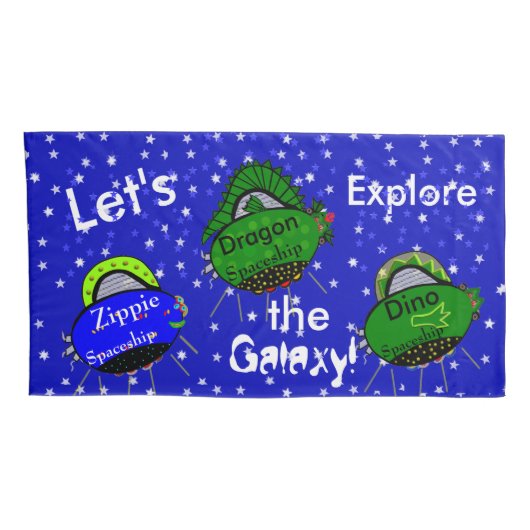 Housse D'oreillers Robot Boy Spaceshies Enfants King Coussin Coques (Dos-Droit)