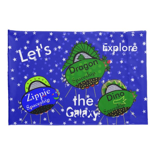 Housse D'oreillers Robots Spaceships Enfants Coques Coussin standard (Dos-Droit)