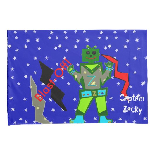 Housse D'oreillers Robots Spaceships Enfants Coques Coussin standard (devant-Droit)