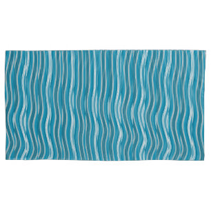 Housse D'oreillers Robustes turquoise et blanc
