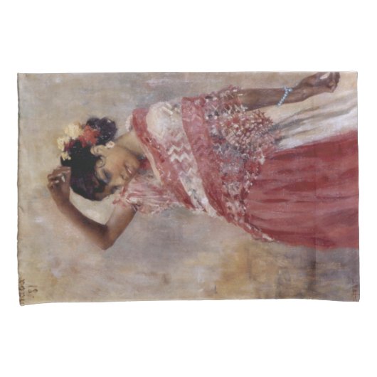 Housse D'oreillers Romani Gypsy Woman Dancing (par Albert Edelfeel) (devant-Droit)