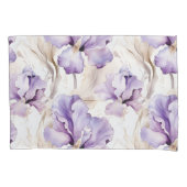 Housse D'oreillers Romantique violet Iris Floral (devant-gauche)