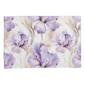 Housse D'oreillers Romantique violet Iris Floral (devant-Droit)