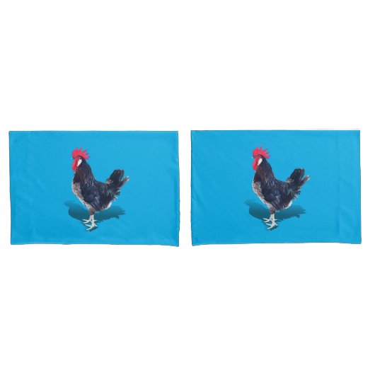 Housse D'oreillers Rooster de Minorque (devant-Set)