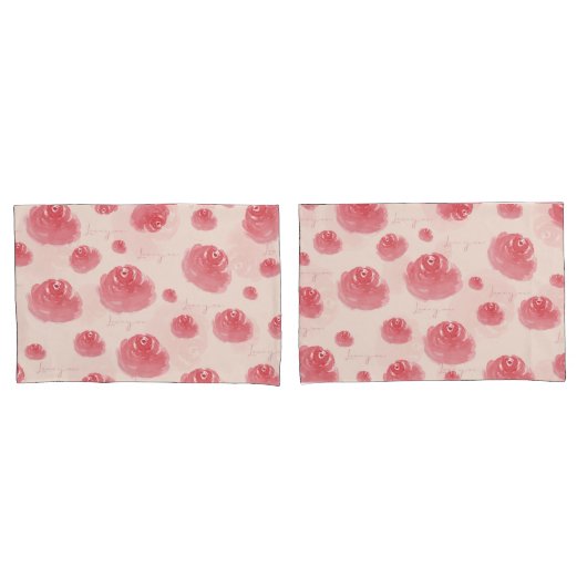 Housse D'oreillers Rosé~ (devant-Set)
