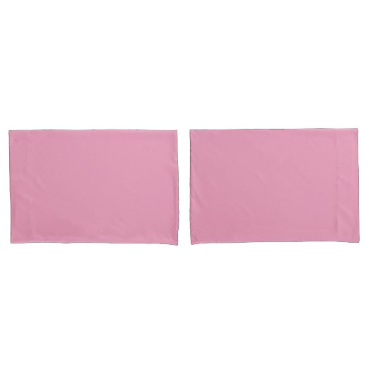 Housse D'oreillers Rose Amaranth (couleur solide) (devant-Set)