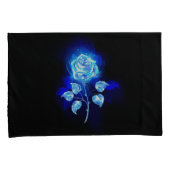 Housse D'oreillers Rose bleu brûlant (devant-Droit)