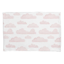 Rose Dreamtime Aquarelle Nuages Pillowcase