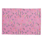 Housse D'oreillers Rose FLORAL | MONOGRAMME | Écriture (Dos-gauche)