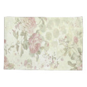 Housse D'oreillers Rose Florale Rose Chic Usé (Dos)