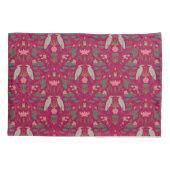 Housse D'oreillers Rose framboise chic Revival du patrimoine de l'éta (Dos)