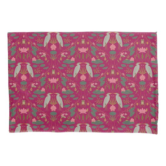 Housse D'oreillers Rose framboise chic Revival du patrimoine de l'éta (devant)