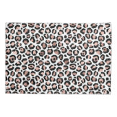 Housse D'oreillers Rose Gold impression léopard noir guépard tendance (Dos-gauche)