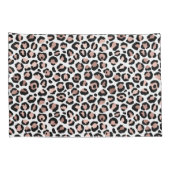Housse D'oreillers Rose Gold impression léopard noir guépard tendance (Dos-Droit)