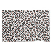 Housse D'oreillers Rose Gold impression léopard noir guépard tendance (devant-Droit)
