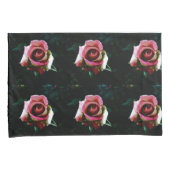 Housse D'oreillers Rose rouge peinte à l'huile (devant-Droit)