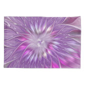 Housse D'oreillers Rose violet passion Fleur Art Abstrait Fractal (Dos)