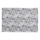 Housse D'oreillers Roses blanches peintes sur Rose Poudre (Dos)