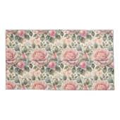 Housse D'oreillers Roses de chou géant rose et blanc (Dos)