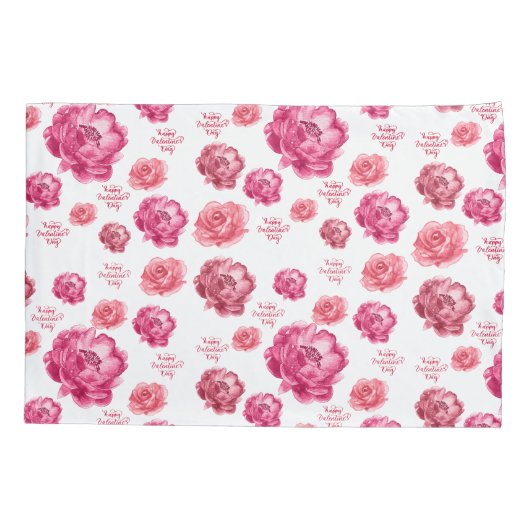 Housse D'oreillers Roses roses roses Saint-Valentin (Dos-gauche)