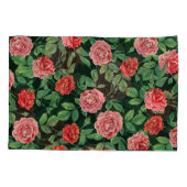 Housse D'oreillers Roses rouges Vintage Motif noir (Dos)