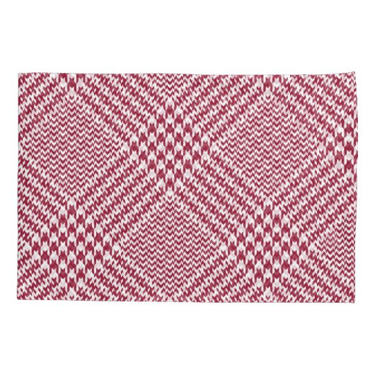 Housse D'oreillers Rouge blanc cristallin Plaid : Tweeter Tartan (Dos)