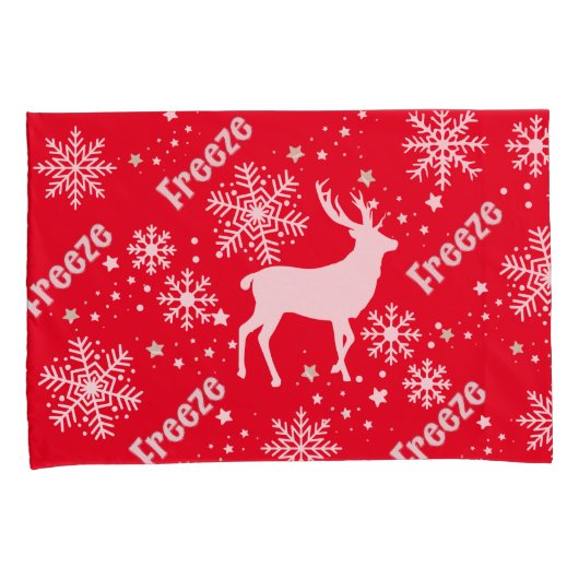 Housse D'oreillers rouge cerf (devant-Droit)