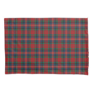 Housse D'oreillers Rouge et Royal Blue MacPherson Clan Scottish Plaid