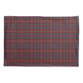 Housse D'oreillers Rouge foncé et bleu marine Rustique Plaid (Dos)