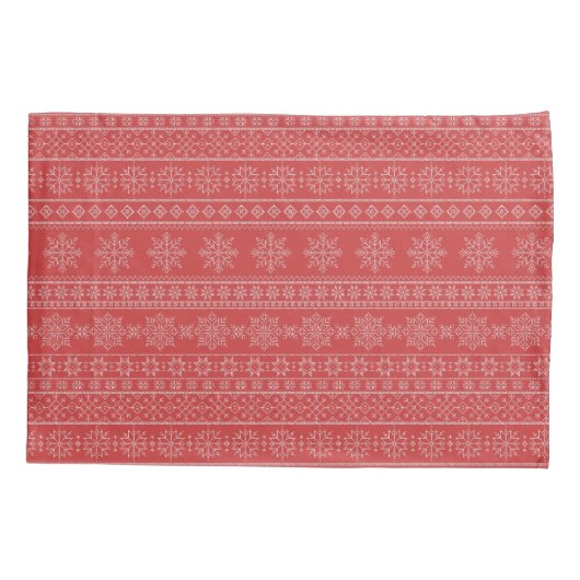 Housse D'oreillers Rouge laide pull scandinave noël envelopper p (Dos)