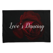 Housse D'oreillers Rouge, noir rose floral (devant-Droit)