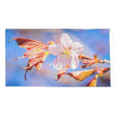 Housse D'oreillers Rouge Sakura bleu ciel (Dos-gauche)