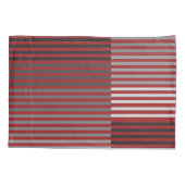 Housse D'oreillers Rouges, Gris, Noirs, Rayures Blanches (Dos)