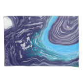 Housse D'oreillers Royal Blue et Marbre blanc (devant-gauche)