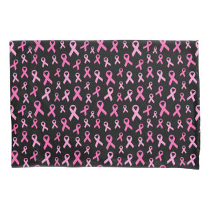Housse D'oreillers Ruban rose motif de sensibilisation au cancer du s