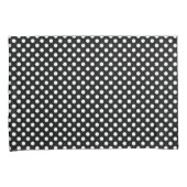 Housse D'oreillers Ruban rose points noirs et blancs Nom (devant-Droit)