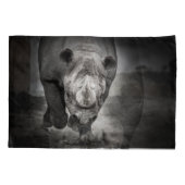 Housse D'oreillers Running Rhinoceros : Wild Animal Portrait. (Dos)