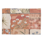 Housse D'oreillers Russe Boho Fleur sauvage Patchwork Terracotta Prin (Dos)