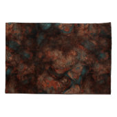 Housse D'oreillers Rust et Pierre Turquoise Abstrait (Dos-gauche)