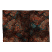 Housse D'oreillers Rust et Pierre Turquoise Abstrait (Dos-Droit)