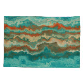 Housse D'oreillers Rust et Turquoise Abstrait (Dos)