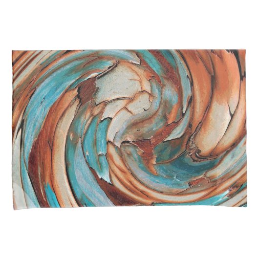 Housse D'oreillers Rust N Bleu Coussin d'art Abstrait Coque (devant-Droit)