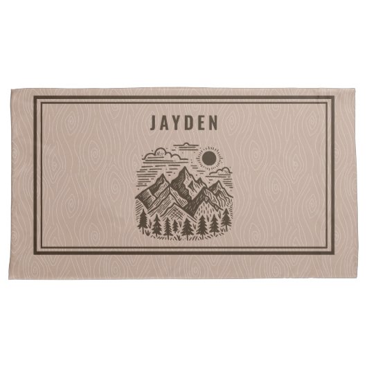 Housse D'oreillers Rustic Modern Mountain Custom (devant-Droit)