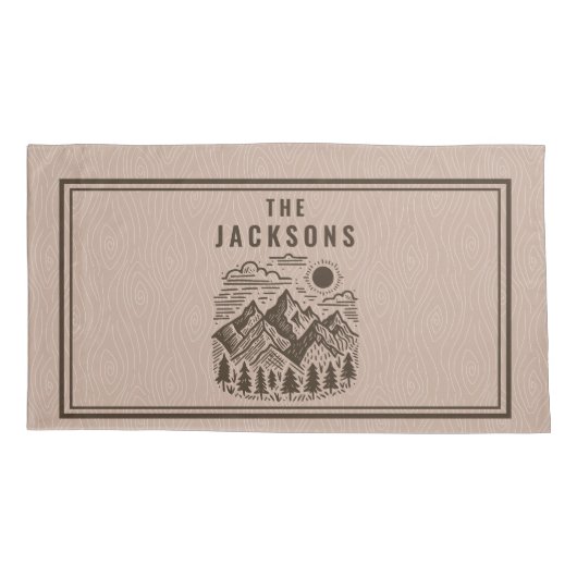 Housse D'oreillers Rustic Modern Mountain Custom (Dos-gauche)