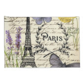 Housse D'oreillers rustique français scripts de pays paris eiffel tow (Dos-Droit)